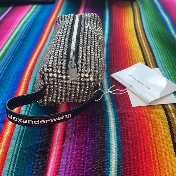 Authentic Alexander Wang Heiress Crystal Rhinestone Pencil Case Pochette - Picture 3 of 9